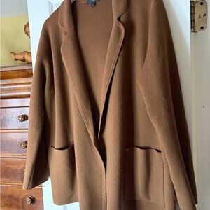 J. Crew Rich Brown Knit Blazer